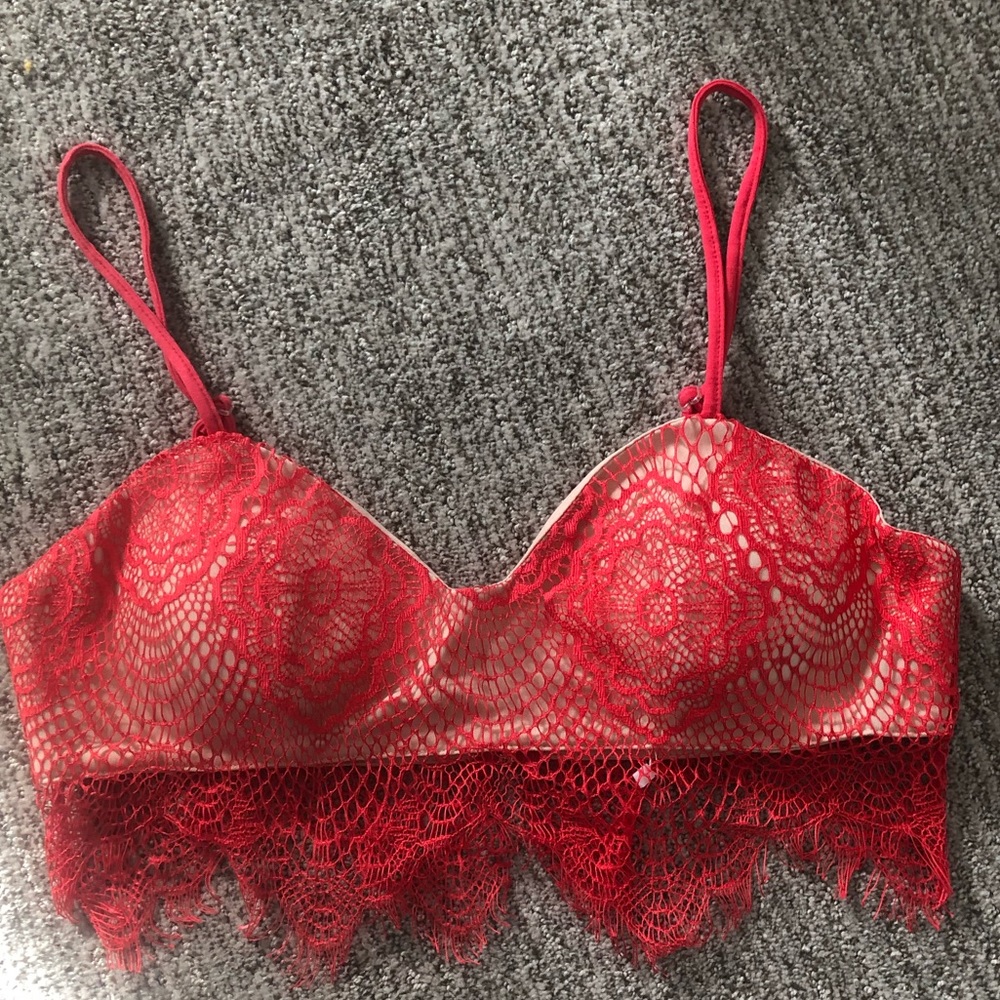 NWT!!! Red Lace Crop Top Set of 2